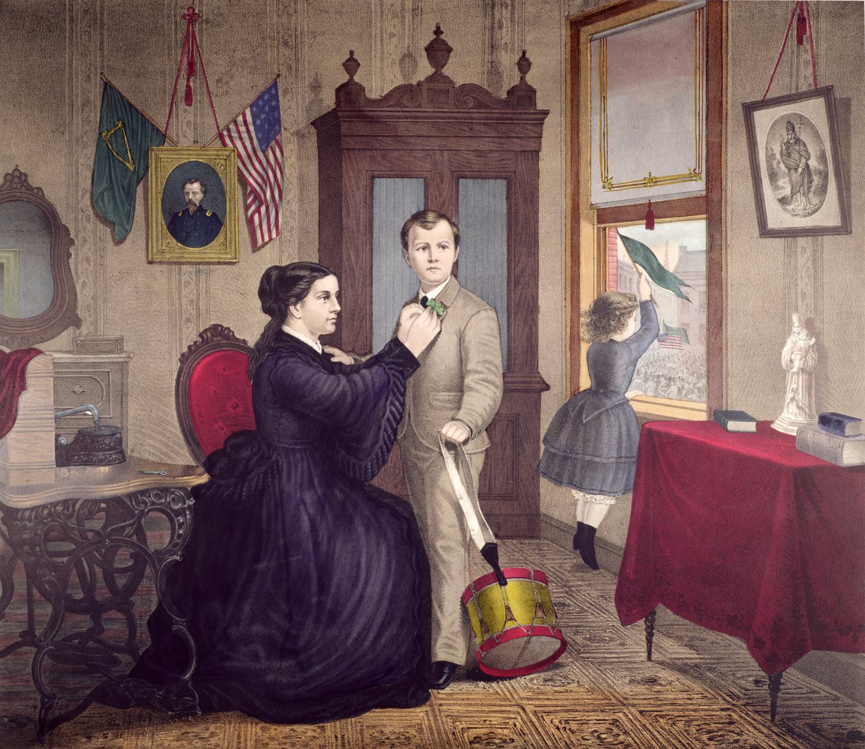 St. Patricks Day in America, julkaisija Duval and Hunter, Philadelphia, 1872 tekijältä American School