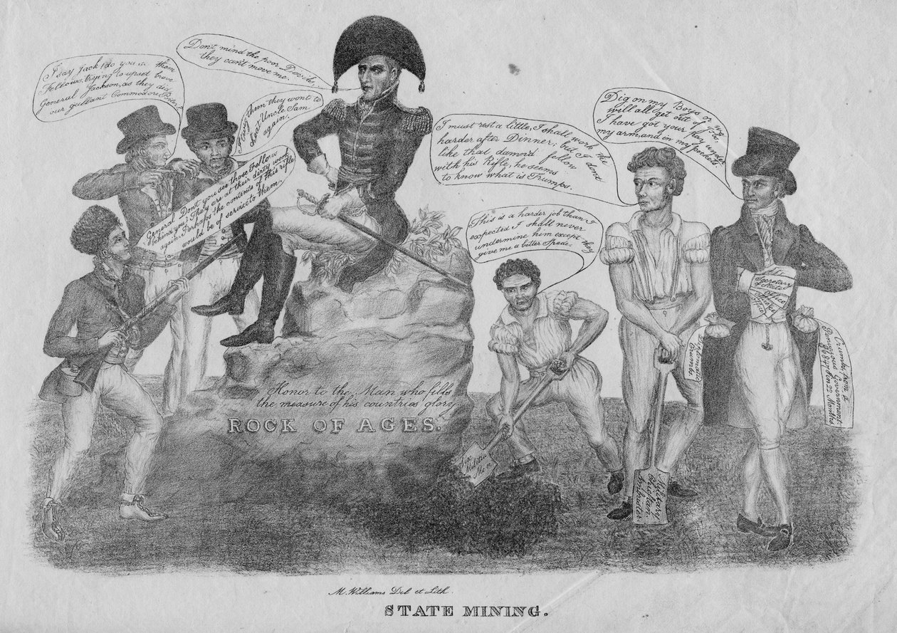 Osavaltion kaivostoiminta, n. 1828 tekijältä American School