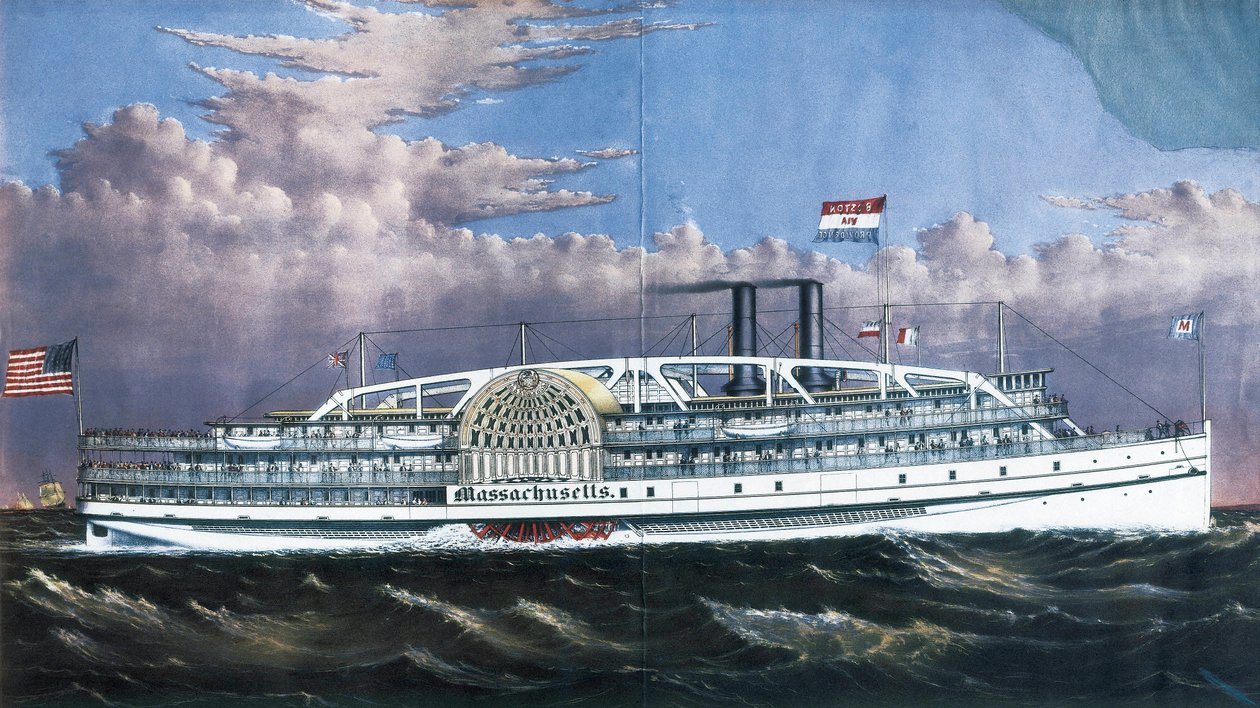 Steamboat Massachusetts, joka toimii siipipyörillä tekijältä American School