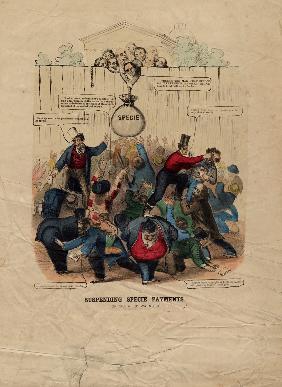 Suspending specie payments, julkaistu Philadelphiassa, c. 1857 tekijältä American School