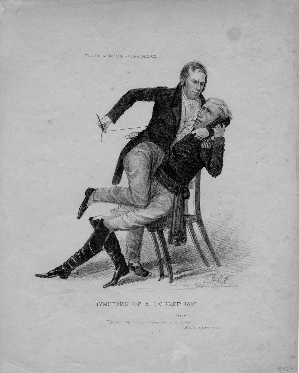 Lukitun leuan oireita, n. 1827 tekijältä American School