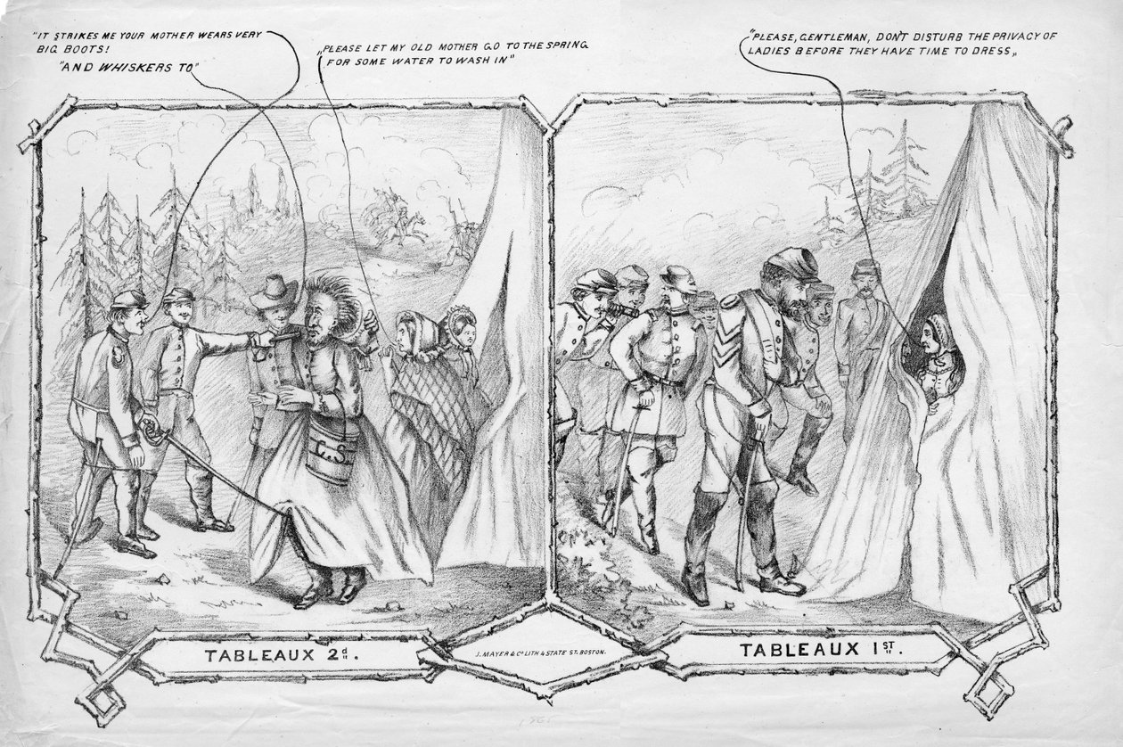 Tableaux 2nd, Tableaux 1st, julkaisija J. Mayer & Co. Lith., Boston, c. 1865 tekijältä American School