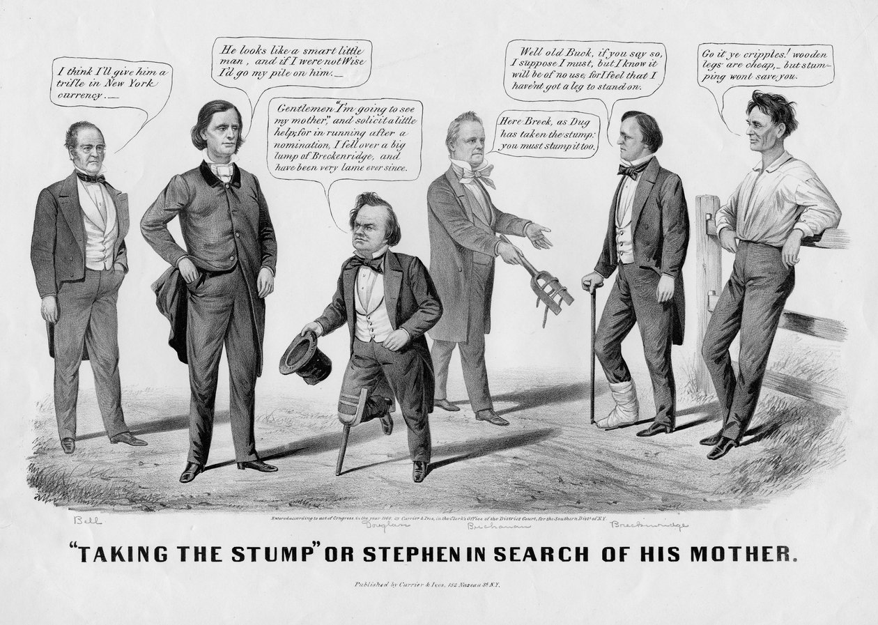Kannon ottaminen tai Stephen etsimässä äitiään, julkaisija Currer & Ives, New York, 1860 tekijältä American School