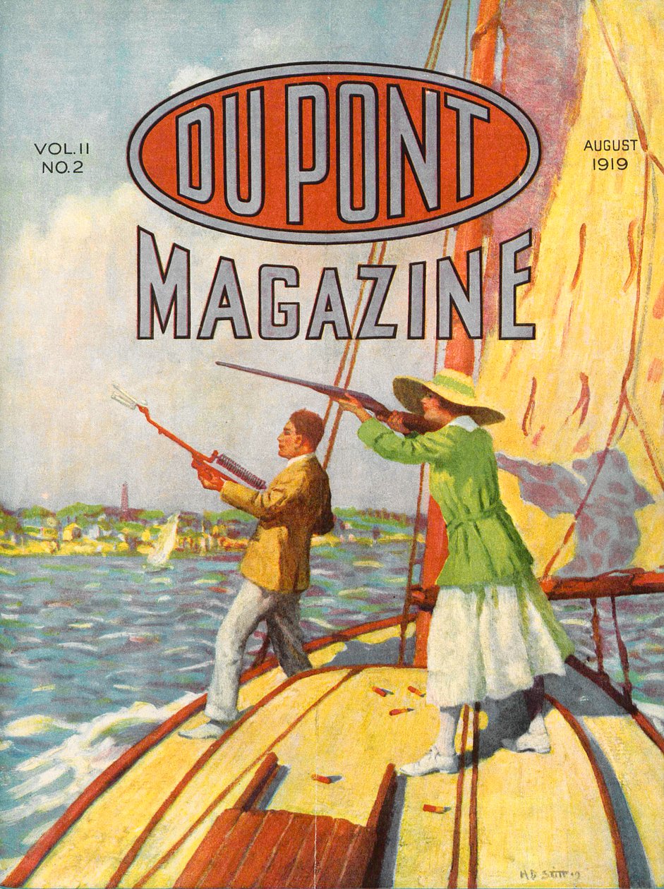 Vuoden 1919 Grand American Handicap Trapshooting Tournament, DuPont-lehden etukansi, elokuu 1919 tekijältä American School