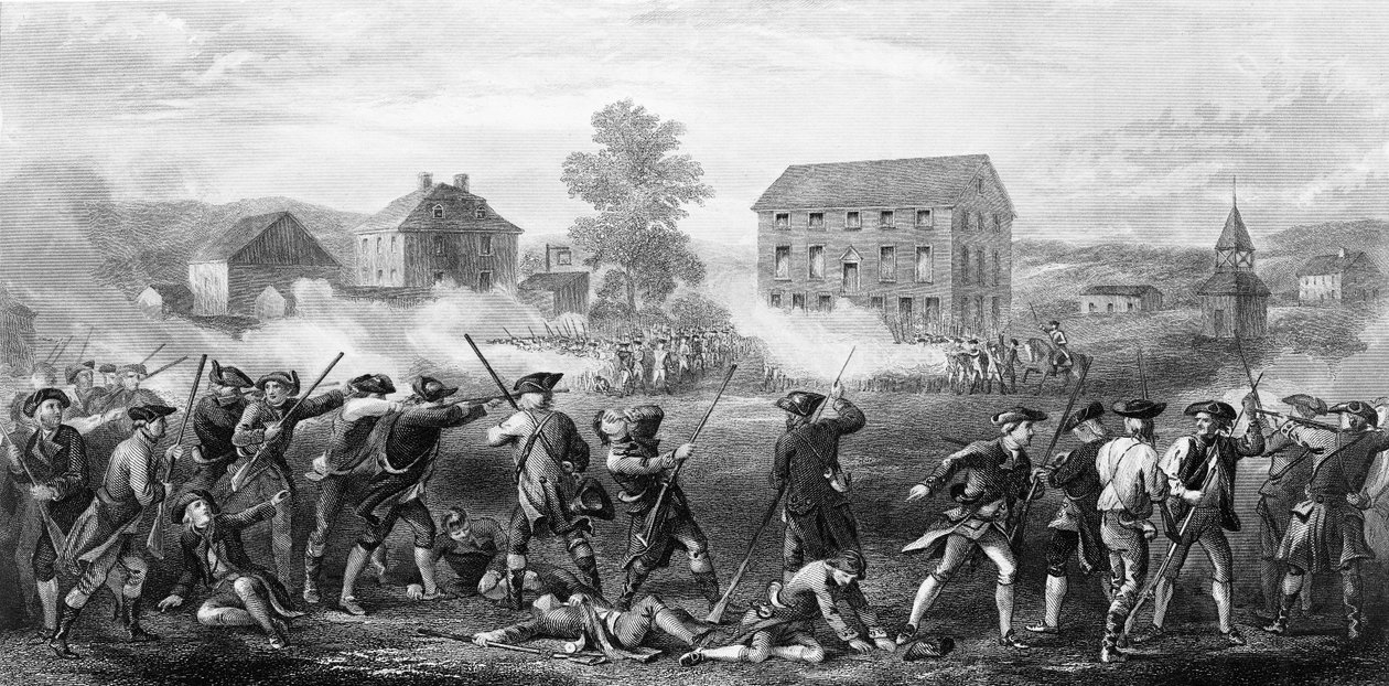 Lexingtonin taistelu 19. huhtikuuta 1775 tekijältä American School