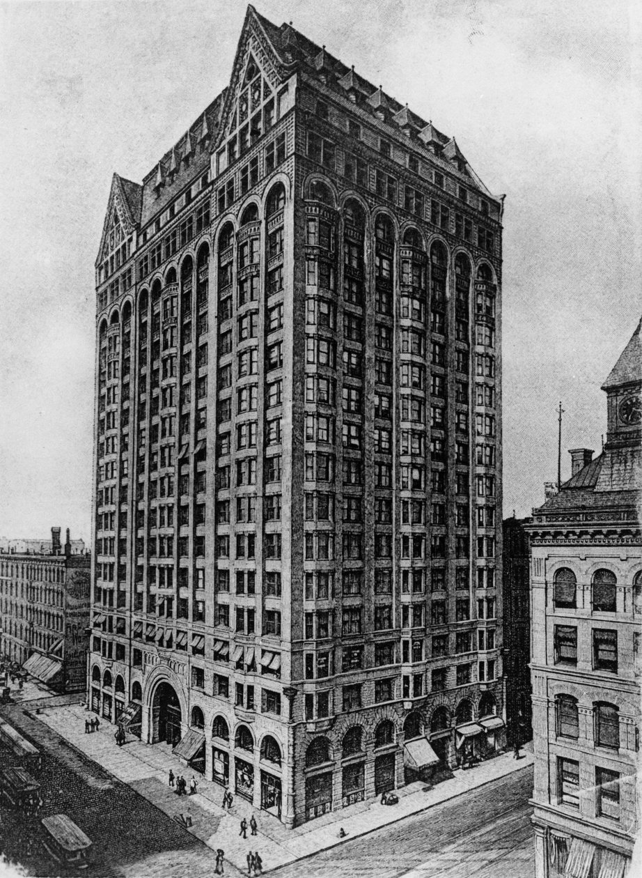 Capitol Building, joka tunnetaan myös vapaamuurarien temppelinä, Chicago, 1892-1939 tekijältä American School