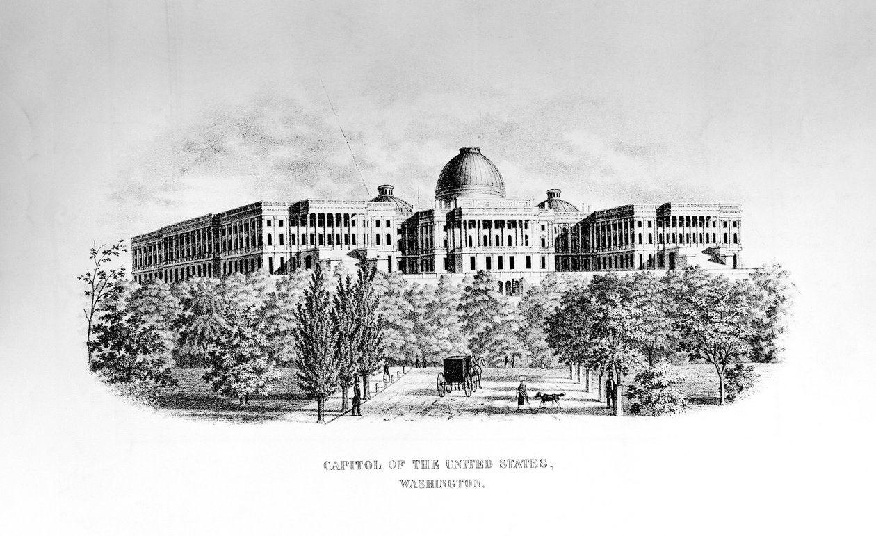Yhdysvaltain Capitol, Washington D.C., n. 1852 tekijältä American School