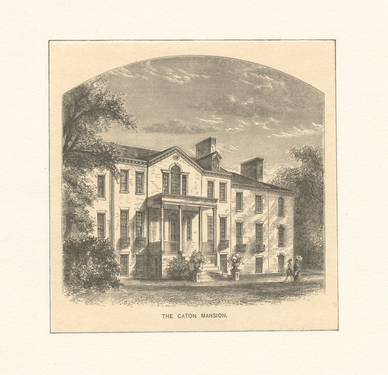 Caton Mansion, n.1870 (kaiverrus) tekijältä American School