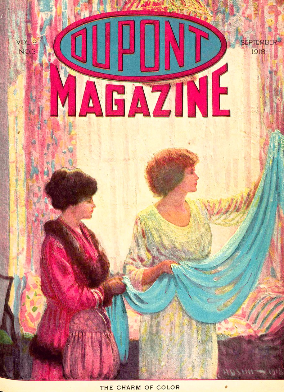 The Charm of Color, DuPont-lehden etukansi, syyskuu 1918 tekijältä American School