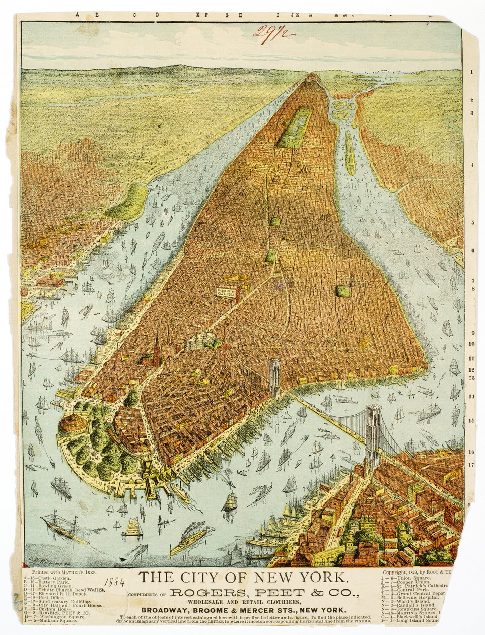 New Yorkin kaupunki, Rogers, Peet & Co., Tukku- ja vähittäisvaatteet, Broadway, Broome & Mercer Sts., NY. tekijältä American School