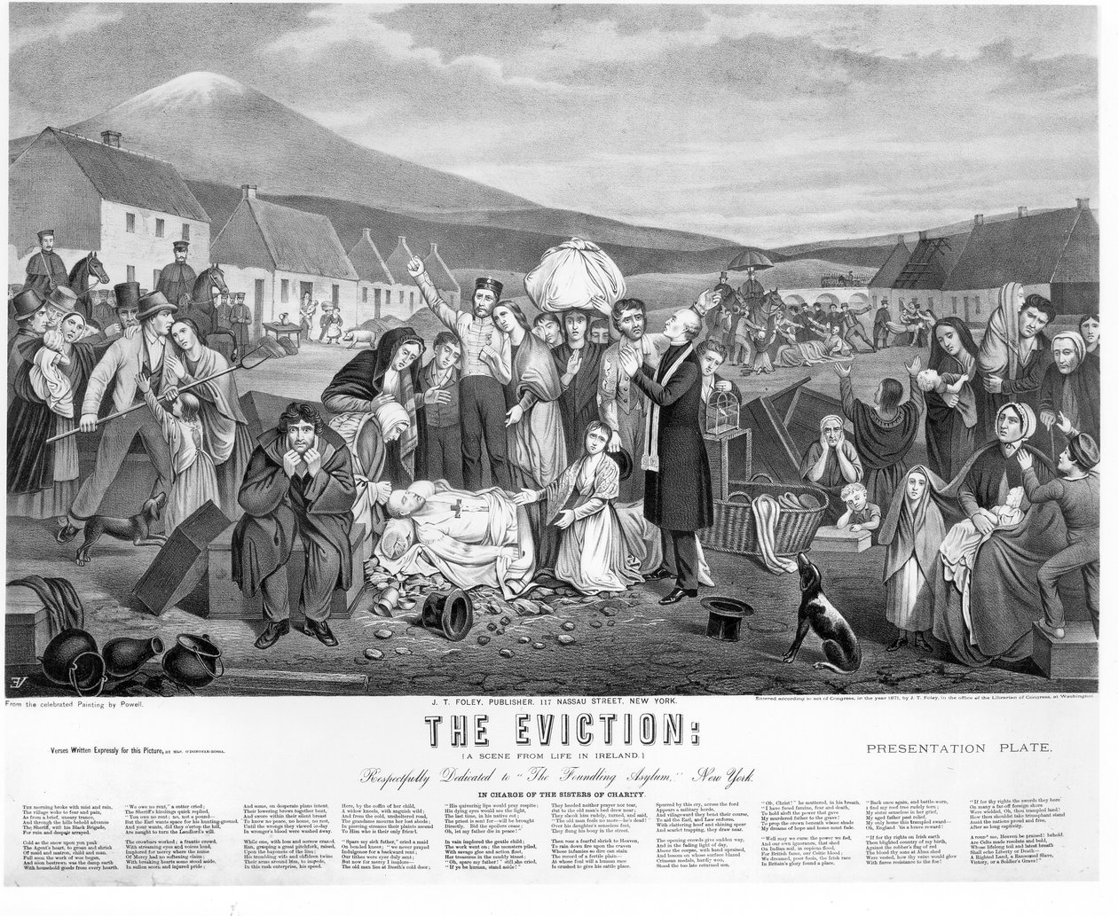 The Eviction: A Scene from Life in Ireland, pubi. kirjoittanut J.T. Foley, 1871 tekijältä American School