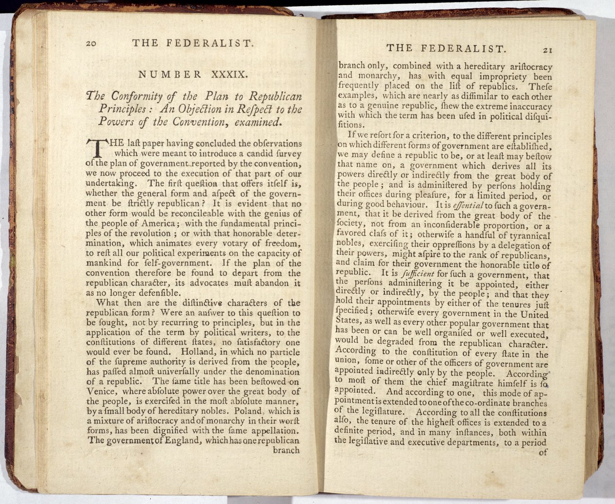 The Federalist, julkaistu vuonna 1788 (painettu) tekijältä American School