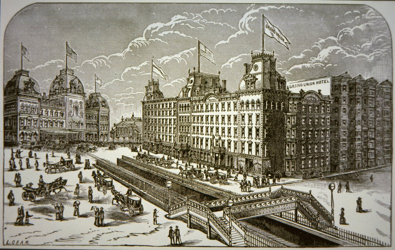 The Grand Union Hotel, New York City (litho) tekijältä American School