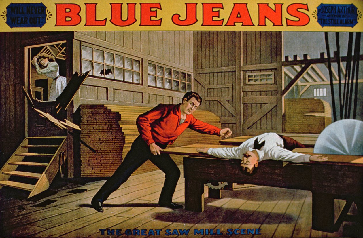 The Great Saw Mill Scene, juliste Blue Jeansille tekijältä American School