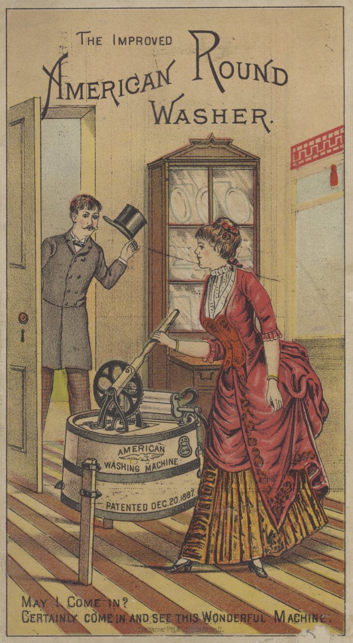 Parannettu amerikkalainen pyöreä aluslevy (chromolitho) tekijältä American School