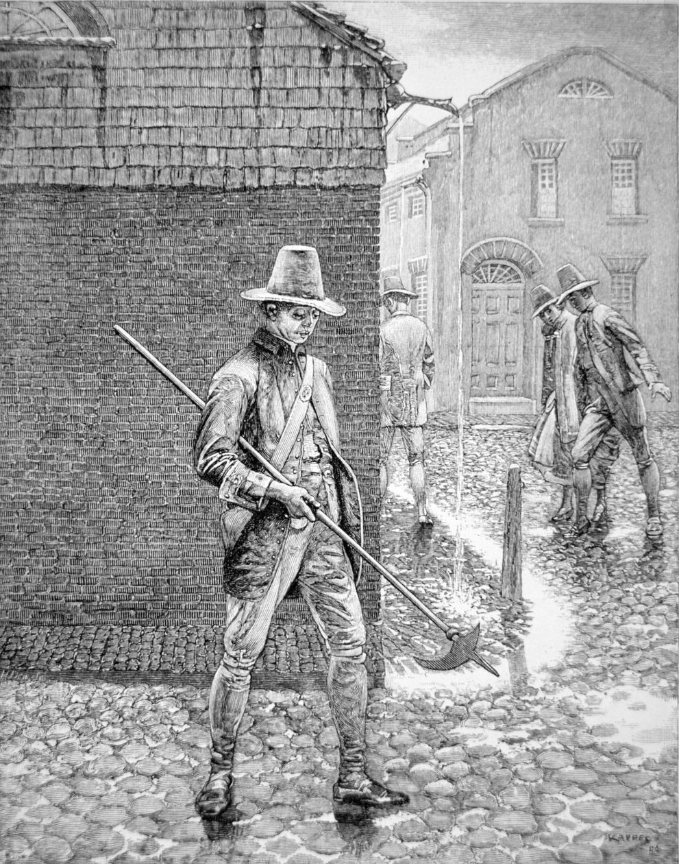 New Yorkin poliisi vuodelta 1693 (kaiverrus) tekijältä American School