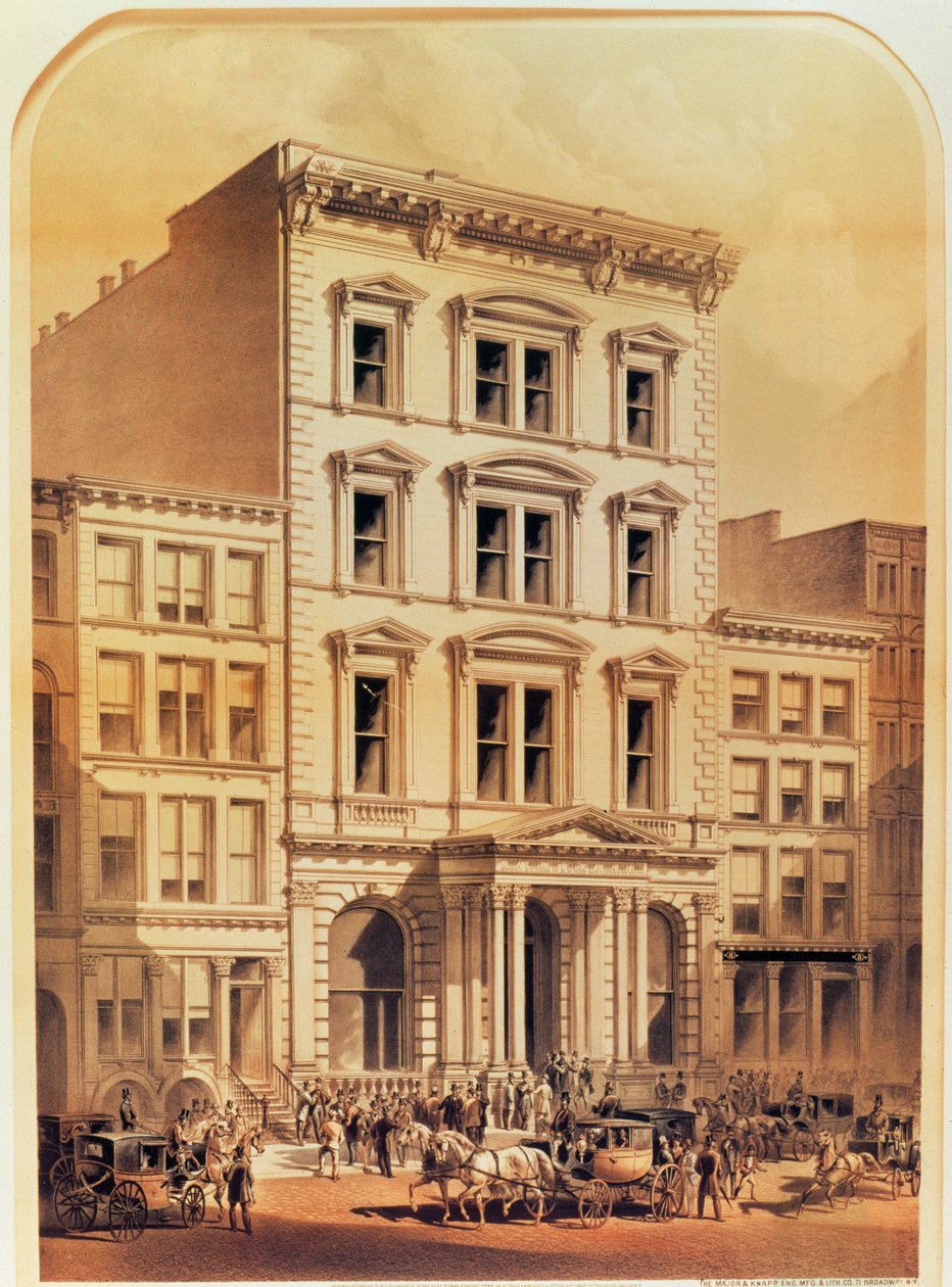New Yorkin pörssi, kaiverrus The Major and Knapp Co., pub. Edmond Parsloe, New York, 1870 tekijältä American School