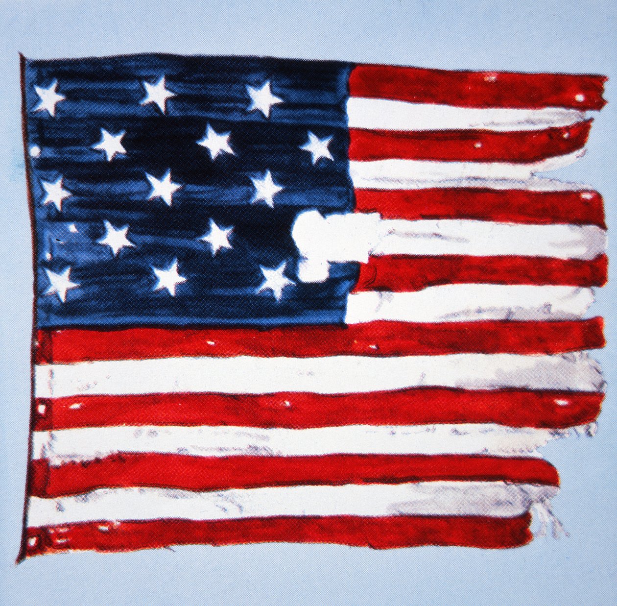 Alkuperäinen "Star-Spangled Banner" (väri litho) tekijältä American School