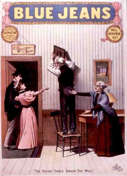 "The Picture Turned Towards The Wall", juliste "Blue Jeans" -tuotteelle, kirjoittanut Joseph Arthur (väri litho) tekijältä American School