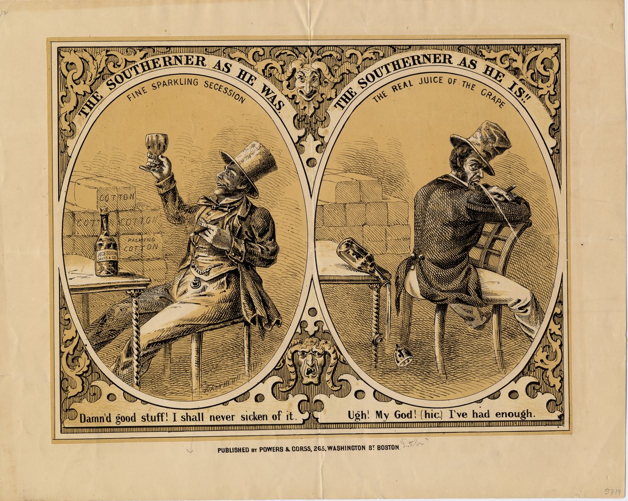 Southerner sellaisena kuin hän oli, eteläinen sellaisena kuin hän on, julkaisija Powers & Cross, Boston, n. 1863 tekijältä American School