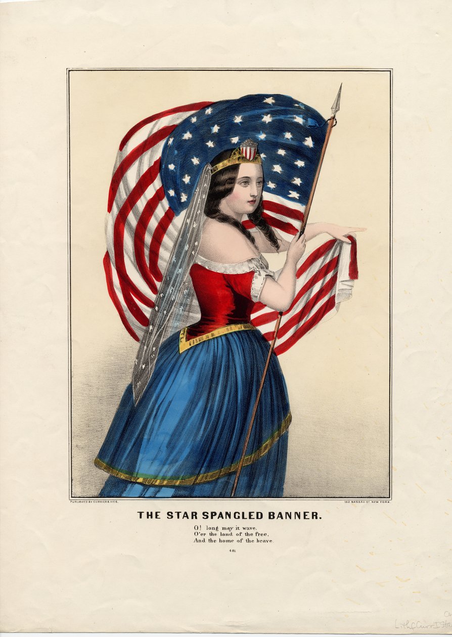 The Star Spangled Banner, pubi. kirjoittanut Currier & Ives, n. 1860 tekijältä American School