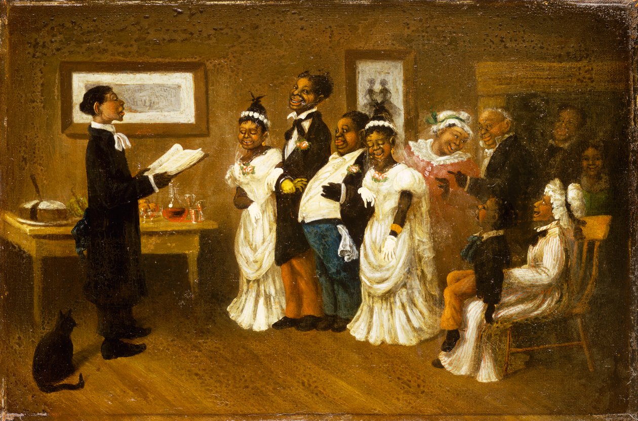 Häät, noin 1850 (öljy kankaalle) tekijältä American School