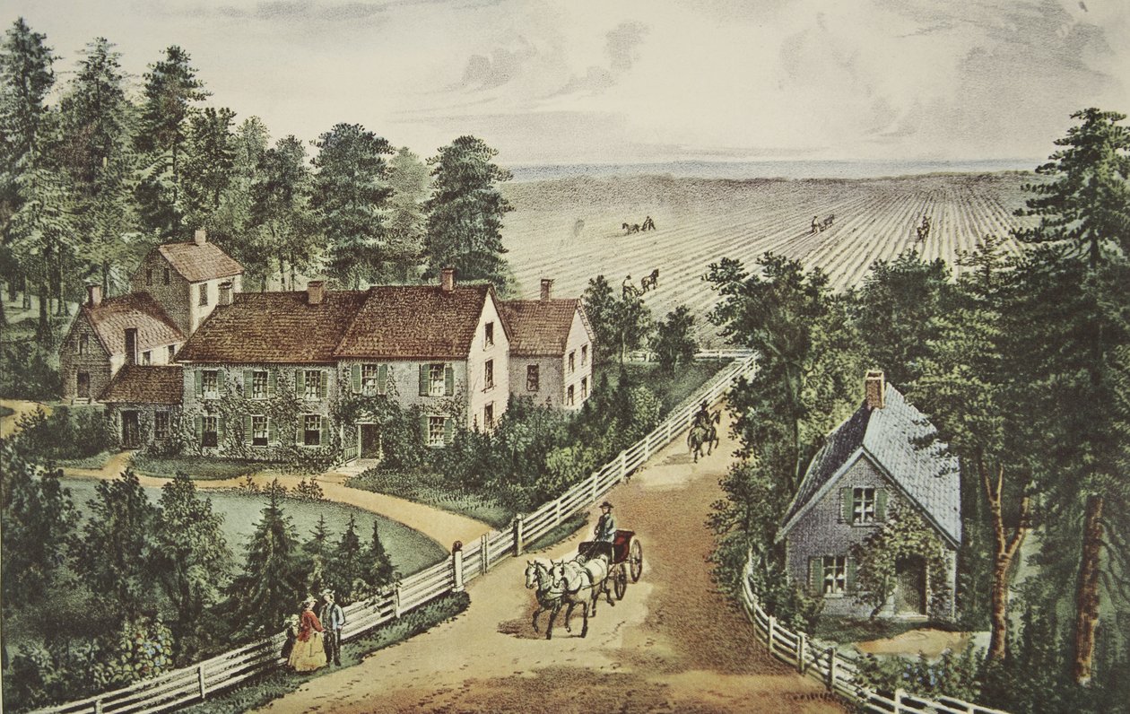 The Western Farmers Home, pub. 1871, Currier & Ives tekijältä American School