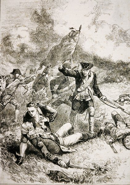 Brittiläisen merijalkaväen majuri John Pitcairn kuoli Bunker Hillin taistelussa tekijältä American School