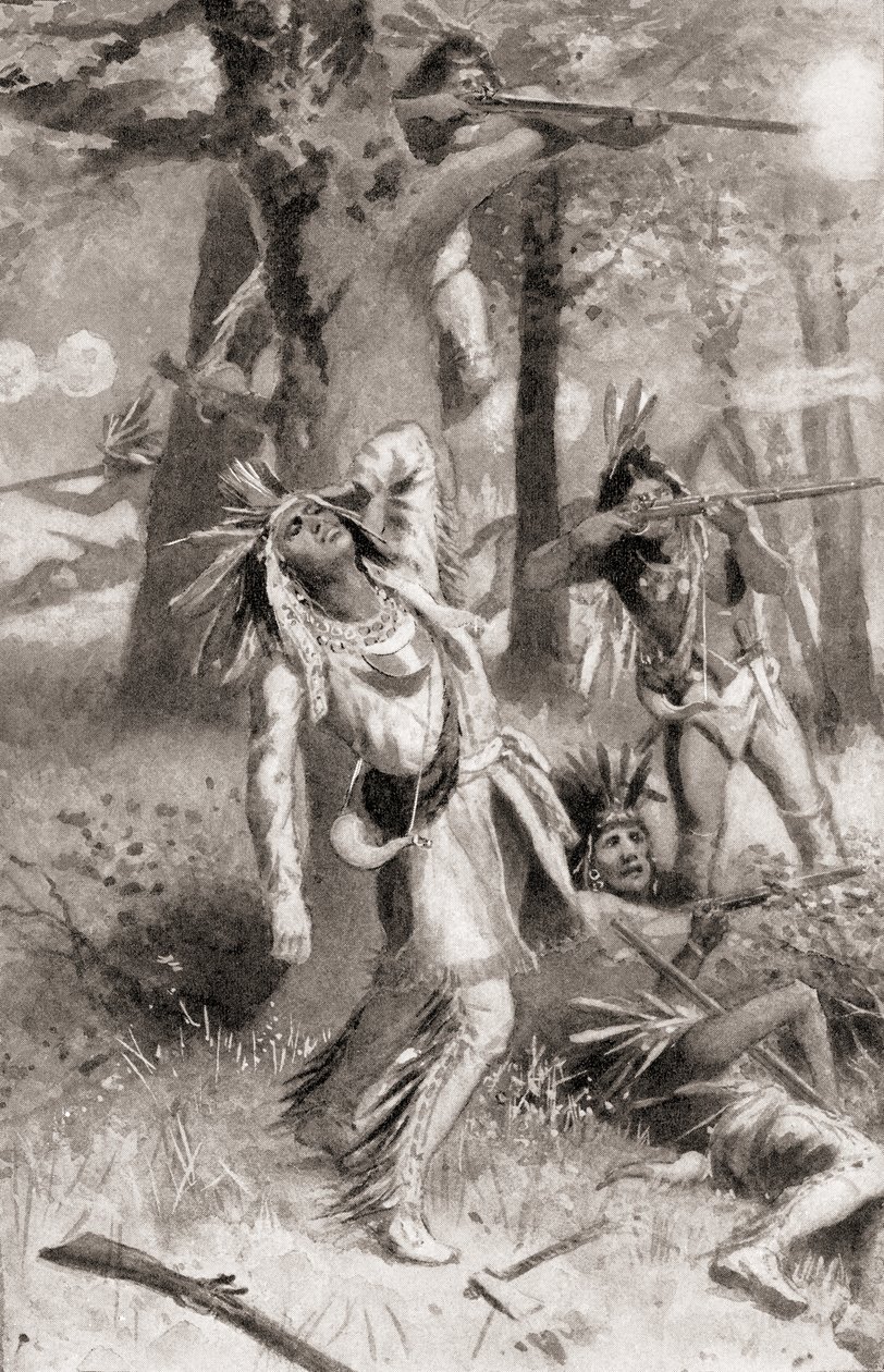 Tecumseh kuoli Thamesin taistelun aikana 5. lokakuuta tekijältä American School