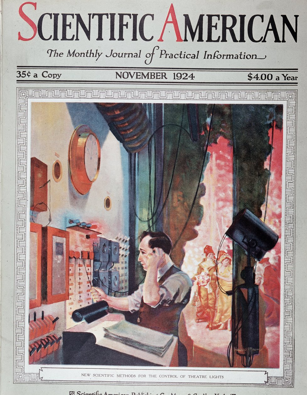 Teatterin valojen sähköinen kuva - elokuvassa "" Scientific American", marraskuu 1924 V tekijältä American School