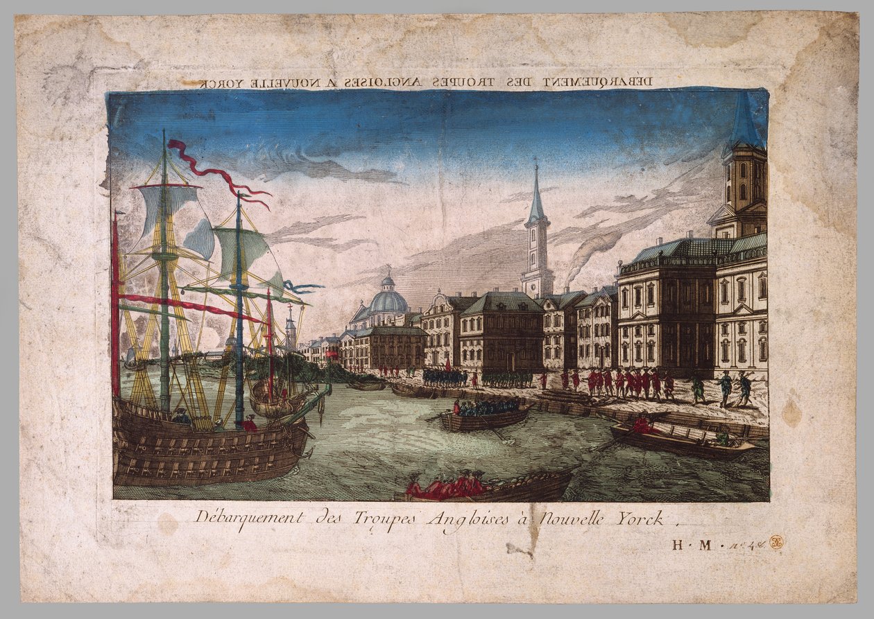 Brittijoukkojen maihinnousu New Yorkissa, 1776 tekijältä American School