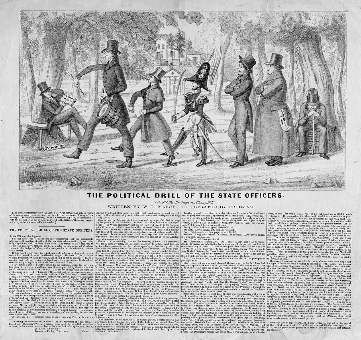 Valtion upseerien poliittinen harjoitus, julkaisija John Childs, New York, n. 1838 tekijältä American School