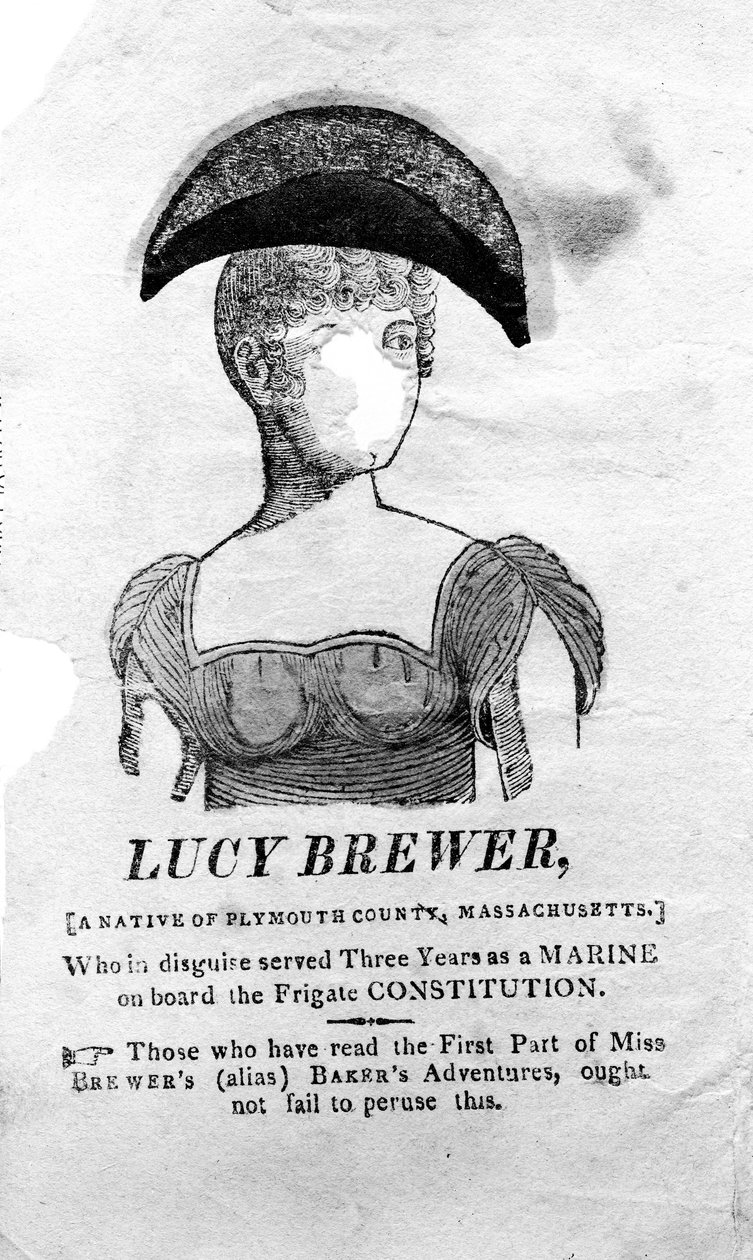 Lucy Brewerin seikkailujen otsikkosivu, painanut Luther Wales, New York, 1815 tekijältä American School