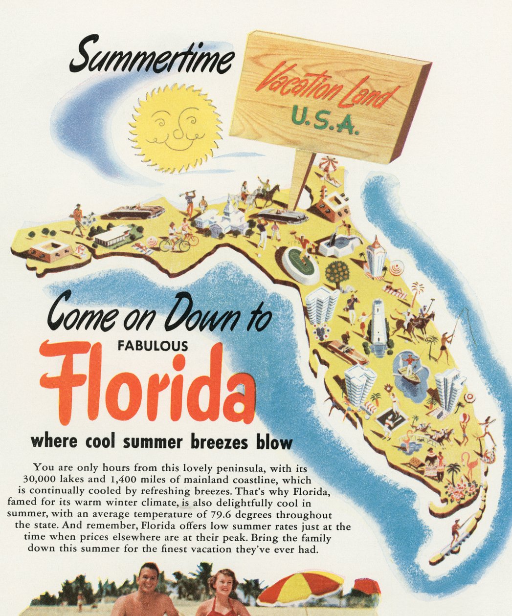 Floridan turistikartta tekijältä American School