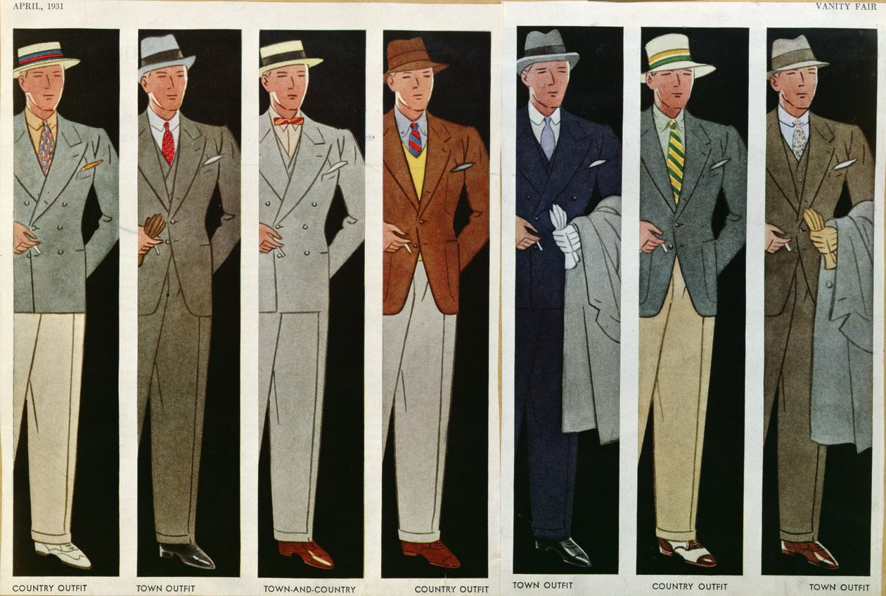 Town and Country Outfits, Vanity Fair, huhtikuu 1931 tekijältä American School
