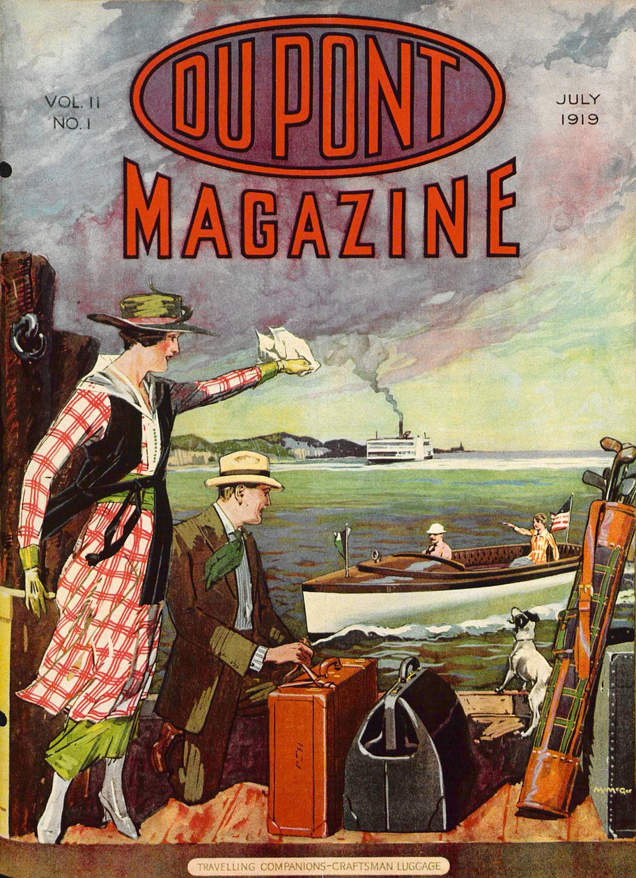 Traveling Companion - Craftsman Luggage, DuPont-lehden etukansi, heinäkuu 1919 tekijältä American School