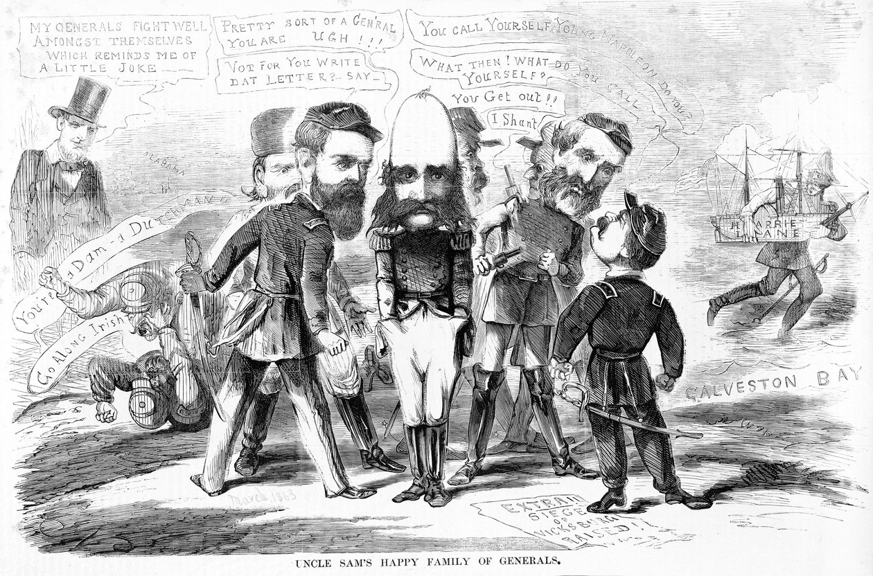 Uncle Sams Happy Family of General, n. 1863 tekijältä American School