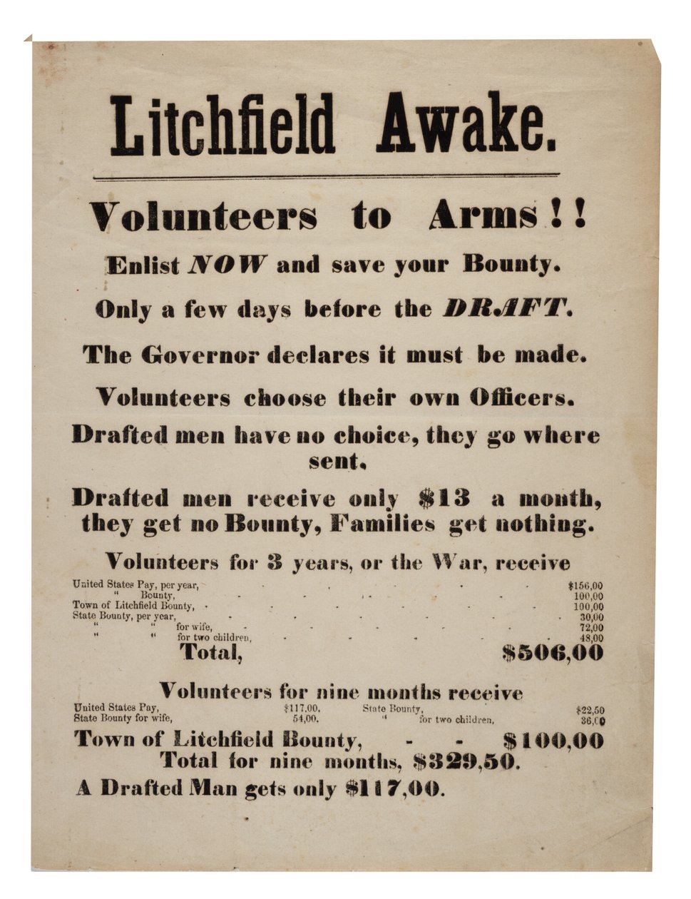 Unionin rekrytointijuliste, 1863 tekijältä American School