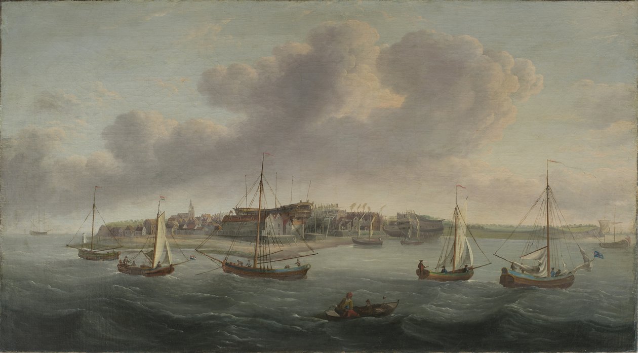 Näkymä satamaan, 1760 tekijältä American School