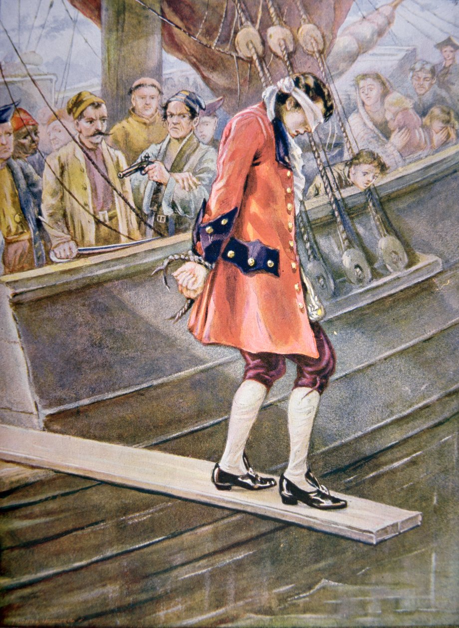 Kävely lankkua (väri litho) tekijältä American School