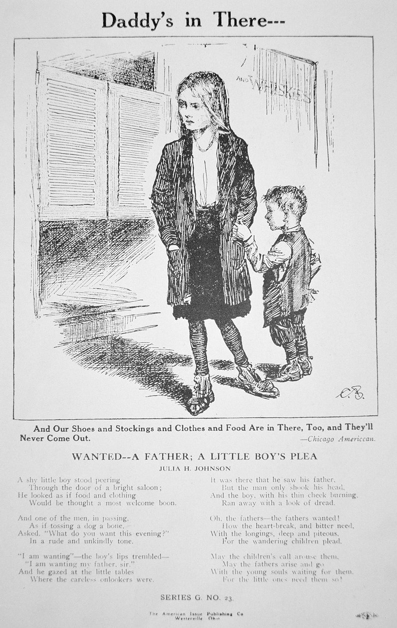 "Etsittiin..isä, pienen pojan vetoomus", n.1915 (kaiverrus) tekijältä American School