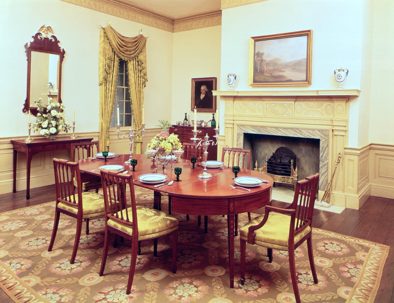 White Hall -ruokasali, lähellä Charlestonia Etelä-Carolinassa, 1818 tekijältä American School