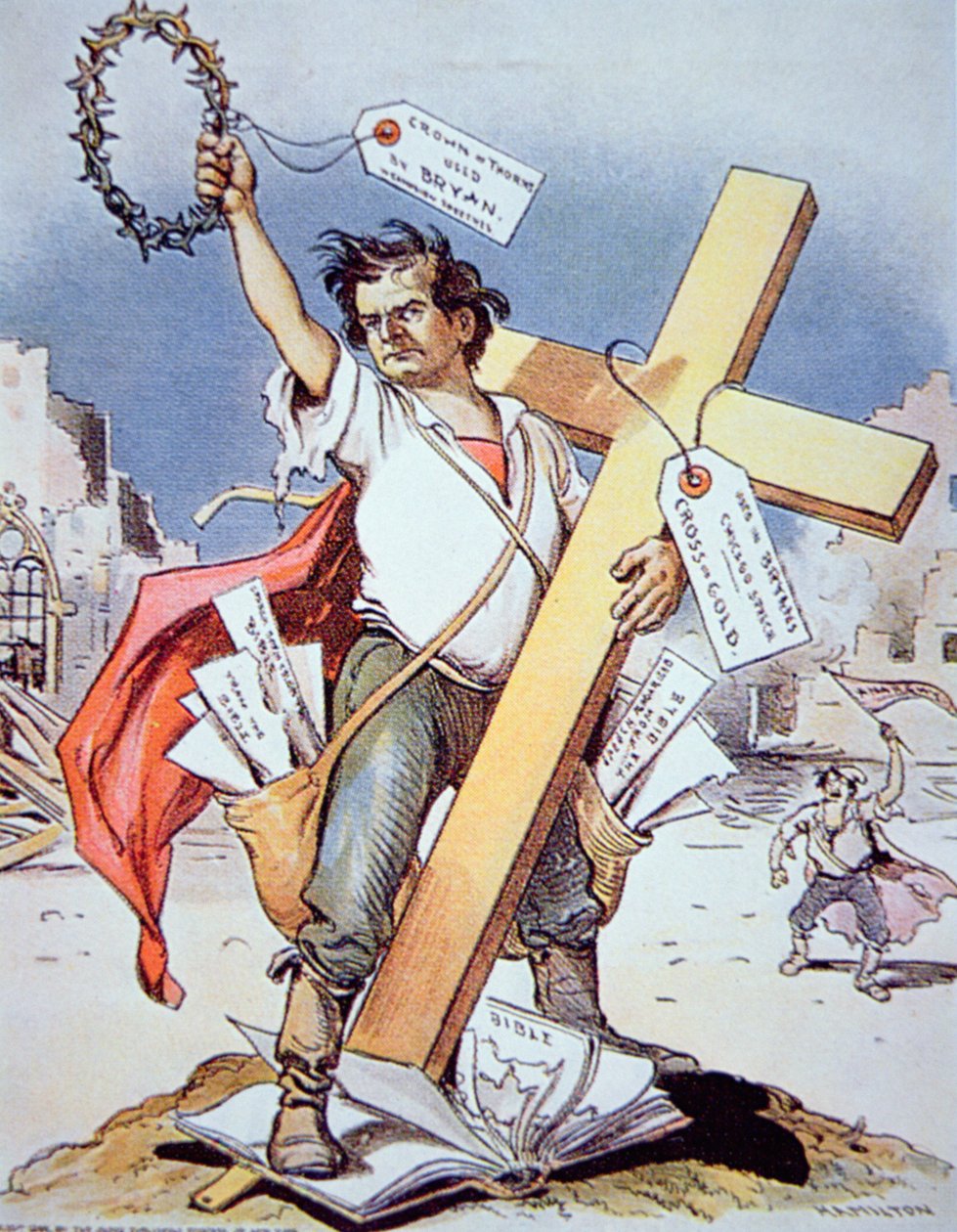 William Jennings Bryan (1860-1925) puhumassa demokraattien konventissa Chicagossa tekijältä American School