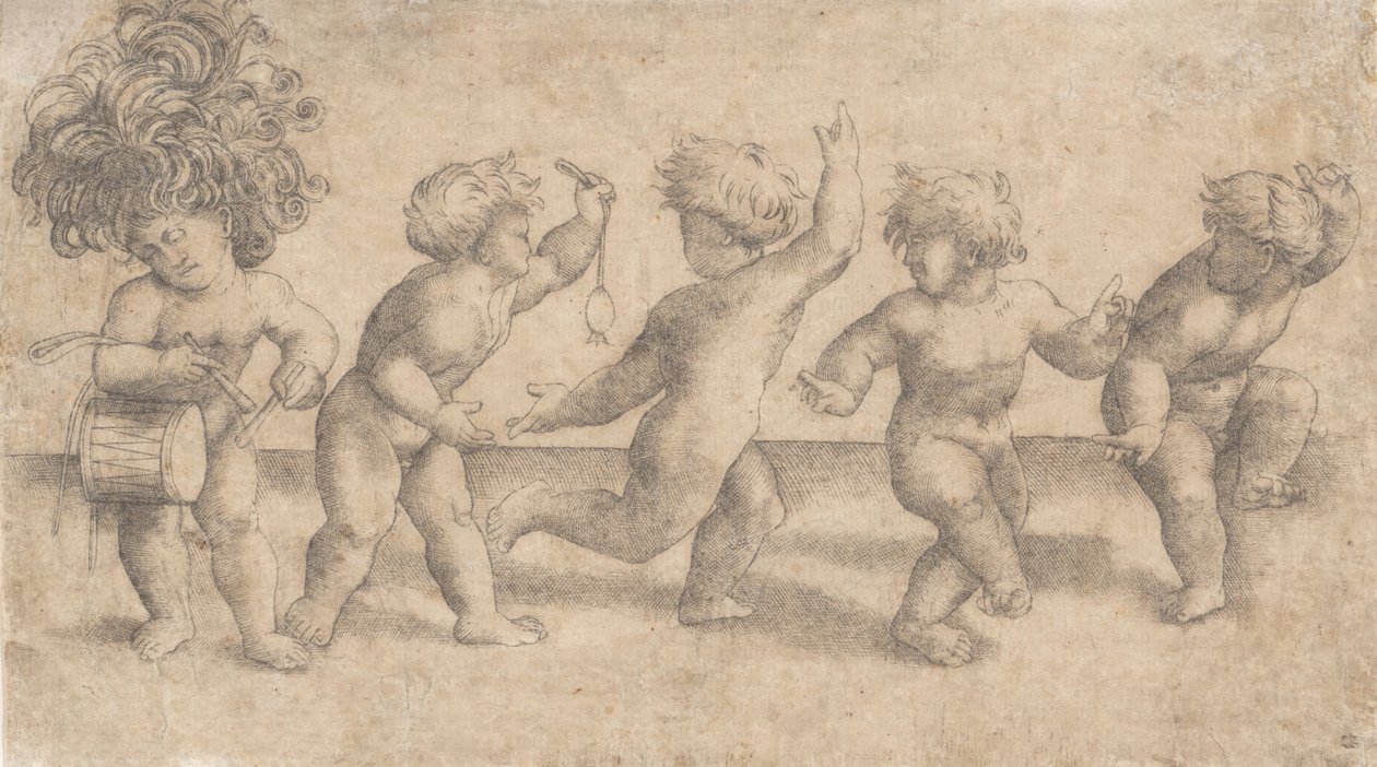 Five Dancing Putti,.n.d. tekijältä Amico Aspertini