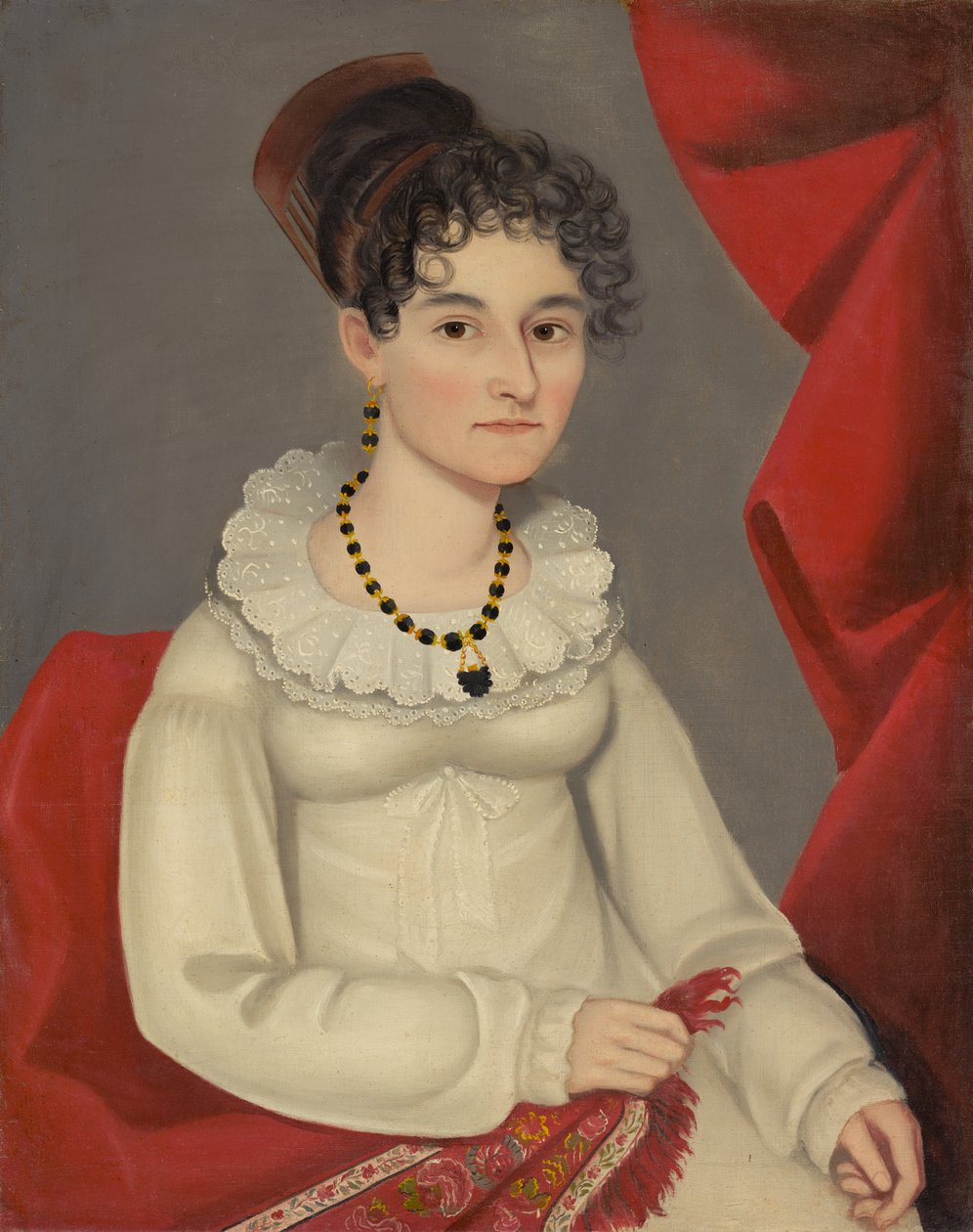 Muotokuva Catharine Couenhoven Clarkista, noin 1819-20 (öljy kankaalle). tekijältä Ammi Phillips