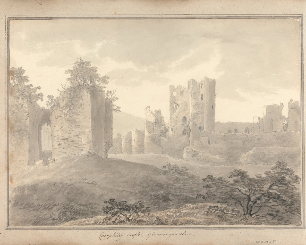 Näkymät Englannissa, Skotlannissa ja Walesissa: Caerphilly Castle, Glamorganshire tekijältä Amos Green