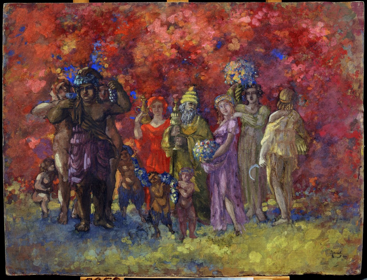 Syksy. Allegoria (Syksy. Allegoria). Anatoli Afanasjevitš Arapovin (1876-1949) maalaus. Öljy kankaalle, 75 x 99 cm tekijältä Anatoli Afanasyevich Arapov