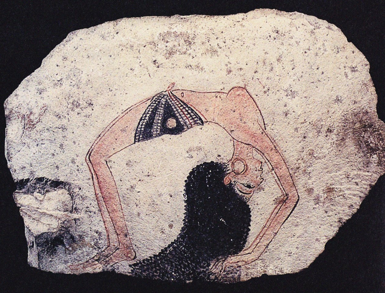 Ostracon tanssivan tytön kanssa, noin 1200 eaa tekijältä Ancient Egypt