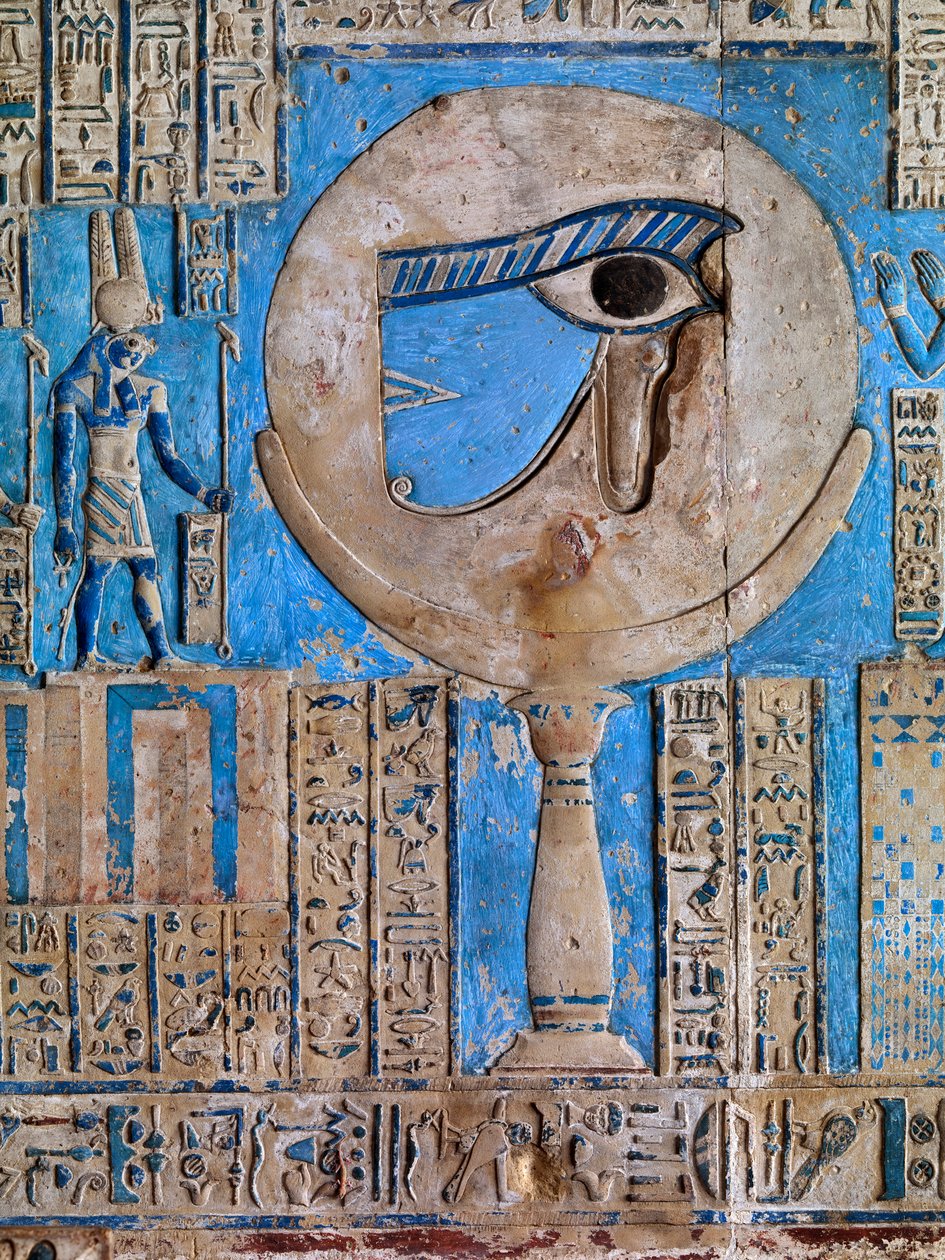 Horuksen silmä. Hathor-temppelin katto, Dendera, 50-48 eKr. tekijältä Ancient Egypt
