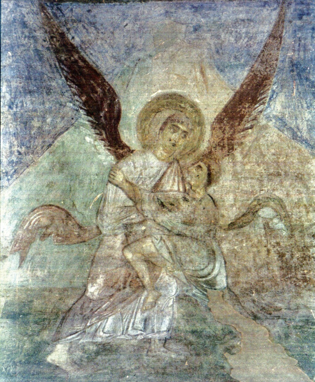 Jaakob ja enkeli tekijältä Ancient Russian frescos